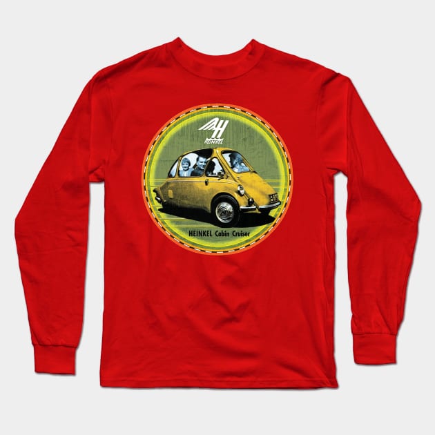 HEINKEL bubble car Long Sleeve T-Shirt by Midcenturydave
